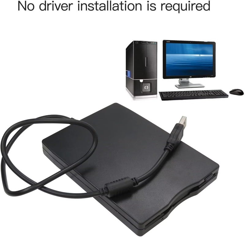 Vicue Read/Write 1.44 MB Floppy Disk, Black USB External Floppy Disk Drive 1.44MB for Laptop PC Win 7/8/10/11 Mac - Image 5